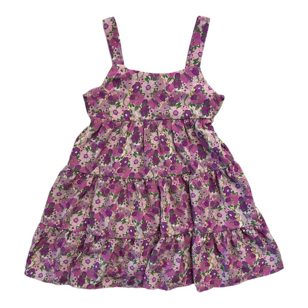 Orchid Floral - Social Standard by Sanctuary Girl's Tiered Tie-Back Sleeveless D